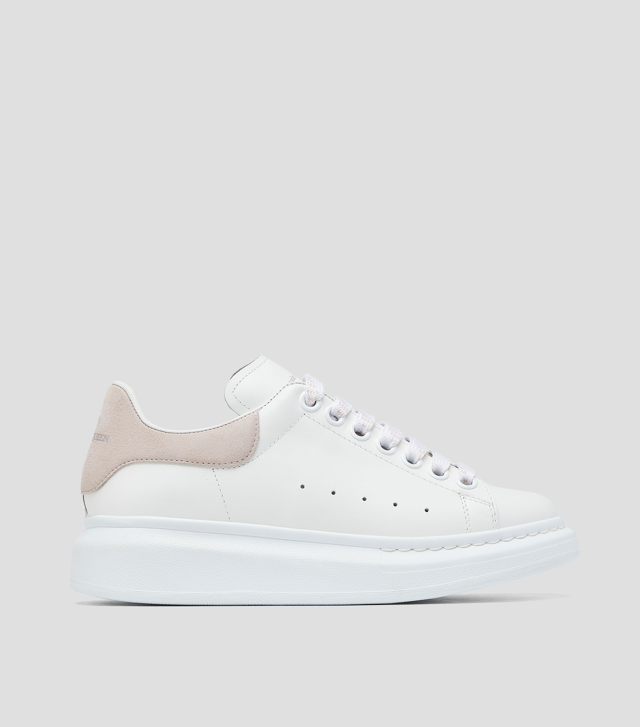 Tenis casuales con plataforma Larry en piel, blancos Mujer